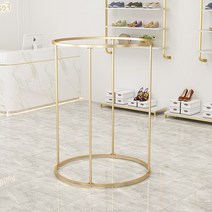 라운드 원형 행사매대 푸드 식품 생활잡화 아울렛 진열대 백화점 상품 식품점, 라운드 실버 길이 100cm 높이 150cm