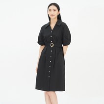 [23 신상] 벨티드 오픈카라 셔츠 원피스 (BGOAF7584)