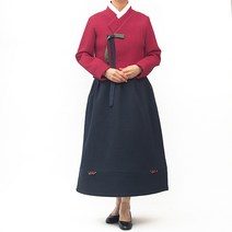 여자 누비 저고리 치마세트 생활한복 빨강