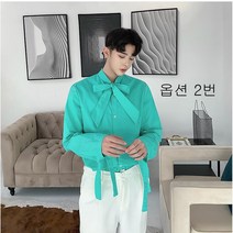 아무나 소화할수 없는 남자 꽃리본 남방 와이셔츠 오디션 가수 연예인 OA-13