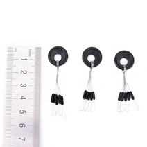 10-200 세트 높은 추천 S ml 검은 색 고무 공간 콩 타원형 스토퍼 낚시 찌 플로트 메기 플로터, 17 M 10Set 60Pcs