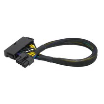 24 핀 10 ATX PSU 주 전원 어댑터 LeNOVO 호환 PC 및 서버 용 IBM 꼰 슬리브 케이블 12 인치 (30cm), 한개옵션0