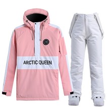 싱글 니트 여자 ARCTIC QUEEN 드복 세트 판쌍 스키플레이트, C01-핑크색 자투리목재백 컬러 팬츠