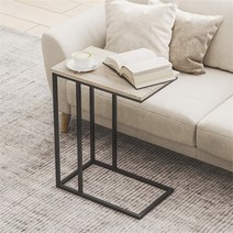 YEAR COLOR 다용도 거실 소파 침대 사이드 테이블 보조 간이 탁자, 네추럴