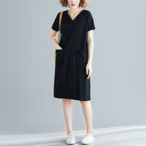베리위시 무미닌 무지 포켓 반팔원피스