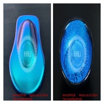 카멜레온 안료 색상 이동 안료 자동 페인트 안료 분말 항목: 209GR 1lot = 10gram 입자 크기: 30-150um 무, 15 HLMY0106