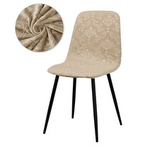 패브릭 의자 벨벳 북유럽 빈티지 다이닝 체어 커버 스트레치 소프트 유럽 양각 패턴 커버, 03, 1 조각