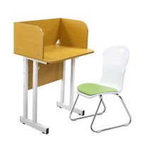 다우미 뉴포커스랩책상 LB13N29- (책상) W650, 그린, 화이트바디/블랙레쟈방석