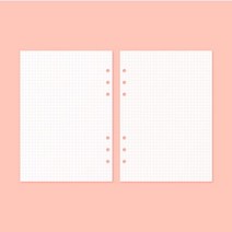 YDW51CA30 2020 스터디플래너 시스템 꾸미기 속지 플래너 리필 A5 핑크 맞춤 다이어리 스프링 6공 먼슬리 예쁜 그리드 6공내지 회사 내지 모눈 나만의 베이직 만들기 육공 위클리플래너 선물용 다이어리 리필