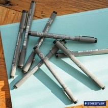 스테들러 피그먼트 라이너 308 잉크펜 /컬러낱색/컬러6본세트, 308 03-9 / 0.3mm블랙