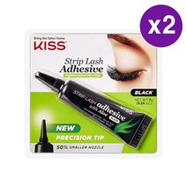 KISS Strip Lash Adhesive with Aloe Black 키스 스트립 속눈썹 풀 접착제 블랙 7g 2 팩