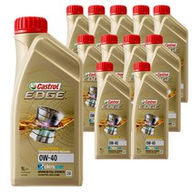 캐스트롤 엣지 티타늄 합성엔진오일 0W-40 1L 12개, 단품
