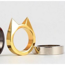 호신용 보호 반지 치안 너클 야간 방위 안전 무기, 블랙SS002319, 1개