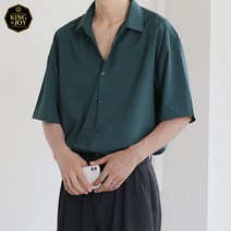 킹앤조이 루피안 아이스실크 루즈핏 반팔 셔츠