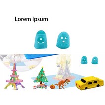 3D 프린팅 펜 실리콘 디자인 패드 기본 템플릿 2 개 핑거 캡 장착 우수한 드로잉 도구 툴 프린터, 04 silicone finger cots