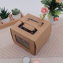 아이팩 미니케익 창박스 받침포함 10개, 10세트, 크라프트상자+화이트받침