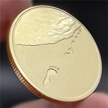 당신이 발자국을 보았을 때 새로운 황금 동전 수집을위한 낭만주의 재미 있은 배지 기념품 가정 장식