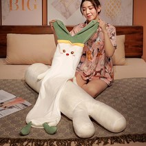 대형 대파 쿠션 농산품 굿즈 야채 녹색 파 인형 롱 스트립 베개 바디필로우 쿠션 수면 홈 쿠션, 대파쿠션_90cm