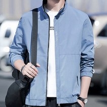 남성 봄 가을 스탠드카라 자수 자켓 간절기 바람막이 점퍼 WI145J