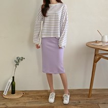 여성 단단 스커트 투피스세트
