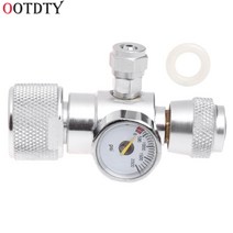 Co2 압력 게이지 JIS m22-14 레귤레이터 압력계 1500PSI 실린더 감속기 밸브 이끼 식물 수족관 단일 표시기, 한개옵션0