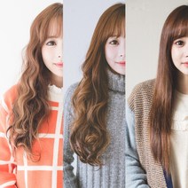 에스홀릭 S컬 웨이브 스트레이트 히피펌 붙임머리가발, 1개, 히피펌+옐로우브라운+M사이즈