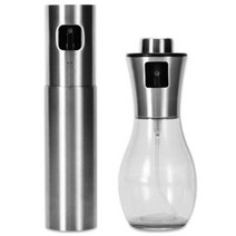 100 / 200ml 올리브 오일 유리 병 조미료 부엌 베이킹 요리 바베큐 간장 분무기 주방 도구 오일 디스펜서, 하나, 투명 & 실버