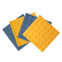보도블럭 점자패드 실내 시각장애 가이드 안내 매트, 그레이 도트 25x25cm, 1개
