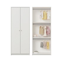 한샘 보나 주니어 옷장 80cm 일반형 3단행거, D:화이트_베이지(D)