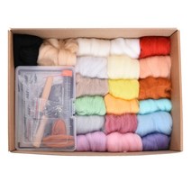 니들펠트 스타터세트 DIY 양모펠트 20색 20종 악세사리, 니들펠트세트 20색 파스텔