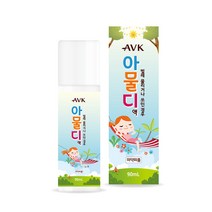 AVK 모기 벨레 물린데 바르는 모기약 아기 유아 아물디액 야회활동시 가려움 피부도움 물파스 알로에베라 편의점 약국 다이소 90ml, 아물디액 90mlx1개
