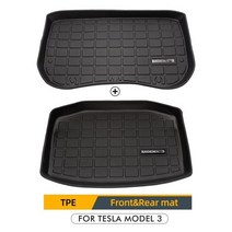 차량용놀이방매트 자동차드렁크바닥 tesla model 3 2021 car mats car front trunk mat for model 3 2021 액세서리 tpe mats, 둘 다