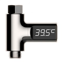 샤워기온도계 온수 디지털 새로운 360 도 LED 디스플레이 물 샤워 자체 생성 전기 수온 모니터 에너지, 01 01