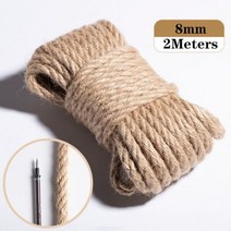 5 미터 천연 주트 리본 공예 로프 트링 DIY 웨딩 코 꼬기 빈티지 선물 포장 바느질 파티 홈 액세서리, 8mm 2Meters, 8mm 2Meters