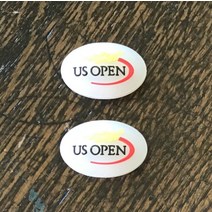 희귀 한 쌍 (2) 타원형 US OPEN 불타는 테니스 공 로고 완충 장치
