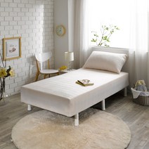 브라보가구 쇼파&침대 단면매트리스 침대, 화이트(벨로아)