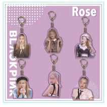 로제 ROSE 박채영 블랙핑크 블핑 팬 굿즈 아크릴 가방 키 체인 백 참 열쇠고리 키링 6.5cm 1p, 옵션 이