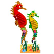 3D목공 바다해마만들기 미술재료 유아미술 어린이집수업 집에서하는놀이