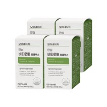 모어네이처 활력엔 비타민B 컴플렉스 아르지닌 고함량 유기농 부원료 영양제 60정, 4box