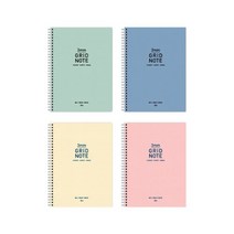 (디머스) 스프링 모눈 방안노트 좌철 3mm, 1개입 색상랜덤배송