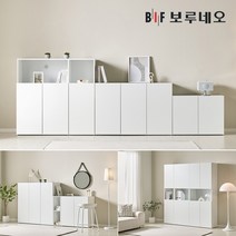 보루네오 애드 수납장 높은 낮은 다용도 미니 좁은 안방 거실 베란다 800 1200, 07_1200 2단 높은수납장 (깊은형), 화이트&화이트 AD34
