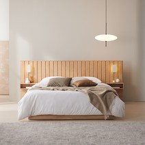 동서가구 이즈 로웰 수납 호텔 침대 슈퍼싱글 퀸 SS Q, 08_퀸(독립매트포함) ISG182, 내추럴