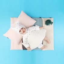 [조아뜨] 아기 100수 순면 모로반사 좁쌀베개 베이지