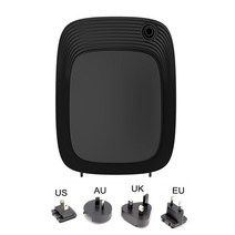 아로마오일워머 도자기 에센셜오일 발향기 램프 버너 터널 전기 디퓨저 향기 기계 공기 청정기 대형 커버리지 디퓨저 홈 호텔, 검은색, 유럽 ​​연합