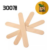 요기팜 인체무해 나무 우드 스틱 150mm x 300개 스푼 공예 아이스크림 만들기 재료 막대
