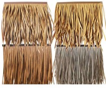 인조 볏짚 초가집 지붕 밀짚 PVC 플라스틱 처마 24종, 투명한 50cm x 50cm