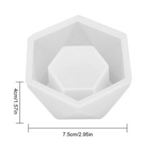 재사용 가능한 3D 실리콘 몰드 에폭시 수지용 다육이 화분 콘크리트 시멘트 클레이 몰드 수지 캔들 비누 만들기 몰드 거실화분 다육이화분 플라스틱화분, b