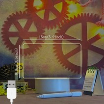 LED네온보드 형광보드판 광고보드 발렌타인 데이 노트 보드 Led 야간 조명 Usb 램프 메시지 어린이 침실 장식 펜으로, [02] B