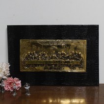 꼬미상점 최후의만찬 블렉골드 부조판화 벽걸이 그림액자