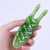 여성 페이스관리 마사지 수지밀랍 괄사 림프순환 라인정리 40대여성 저자극, 색상, 청옥 괄사 10030